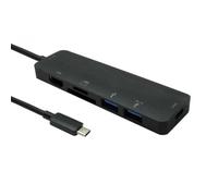Cables Direct NLUSB3C-6PHUB replicatore di porte e docking station per laptop USB 3.2 Gen 1 [3.1 Gen 1] Type-C Nero (USB C 6-in-1 Adapter)