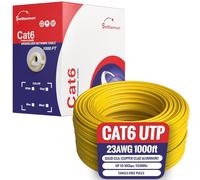 Cables Direct Online 1000ft CAT6 Solid Cable 550Mhz Ethernet LAN UTP 23AWG RJ45 Rete Bulk (giallo)