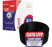 Cables Direct Online Cavo solido CAT6 da 304,8 m 550 Mhz Ethernet LAN UTP 23AWG RJ45 Rete Bulk (nero)