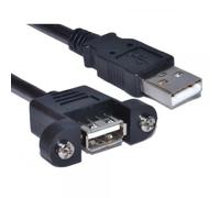 Cables Direct Panel Mount Shielded cavo USB USB 2.0 5 m USB A 0,48 Gbit/s Nero (