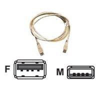Cables Direct USB2-021K cavo USB 1 m USB A Nero - Cavi USB (1 m, USB A, USB A, 2.0, Male connector/Female connector, Nero