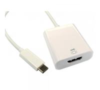 Cables Direct USB3C-HDMICAB4K cavo e adattatore video 0,15 m USB tipo-C HDMI Bia
