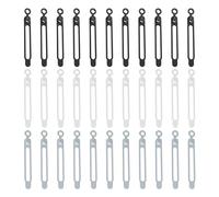 Câbles en Silicone-Lot de 30 Attaches-Cable Management, Réutilisables, Organisateur de Câbles en Cuir élastique, Support de Câble (Blanc + Noir + Gris)