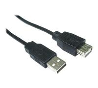 CablesDirect CDL-023 - Cavo USB A, USB A, 2.0, Male connector/Female connector, nero