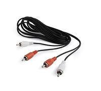 Cablexpert CCA-2R2R-6 cavo audio 1,8 m 2 x RCA Nero, Rosso, Bianco - Cavi audio (2 x RCA, Maschio, 2 x RCA, Maschio, 1,8 m, Nero, Rosso, Bianco)