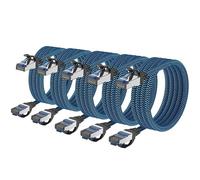 CABNEER 5 cavi di rete LAN, 5 x 1,5 m, CAT8, cavo patch RJ45, 40 Gbps, 2000 MHz, Gigabit, cavo Internet ad alta velocità, compatibile con router modem laptop PC