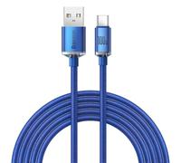 Cabo Baseus USB per Tipo C Pd100W Power Delivery Crystal Shine Cajy000503 2M Blu