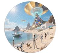 Cabo De Gata-Níjar Natural Park 1000 Pezzi Puzzle Grande Adulti Puzzle Rotondo Idea Regalo Per Famiglia Per Adulti E Bambini Stampa Di Alta Qualità 1000pcs (67.5x67.5cm)