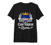 Cabo Verdean Queen Cabo Verde Flag Proud Cabo Verdean Woman Maglietta Premium