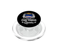 Cabo Verdean Queen Cabo Verde Flag Proud Cabo Verdean Woman PopSockets PopGrip per MagSafe