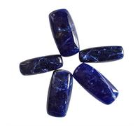 Cabochon di sodalite blu naturale 27 CTW, 5 pezzi a forma di rettangolo, ciondolo per gioielli che fanno pietre preziose per migliorare l'autostima, l'accettazione di sé e la fiducia in se stessi