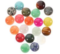 Cabochon in Pietra Naturale 20 Pezzi per Gioielli Fai da Te Colore Casuale | Retro Piatto, Uso Multiplo, Adatti a Bracciali e Portachiavi Colore Casuale
