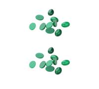 Cabochon Ovale Verde 10 Pezzi, Pietra per Gioielli Decorativi | Forma Piatta 10x14 Mm, Stile Cristallo Verde, per Design Fai da Te e Decorazioni su Orologio o Immagine