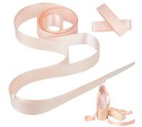 CABODYALS 1 Scatola 2 Pezzi Nastro Elastico per Scarpette da Punta da Balletto Bloch Raso Elastico Rosa Invisibile Nudo Cinturino Morbido Ampio Trasparente Elastico Setoso Nastri Poliestere Danza per