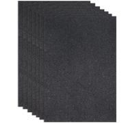 CABODYALS 10 foglio di Schiuma EVA Glitterata Nera Spessa 1mm Autoadesivo Gonfio Rettangolare con Anima In Carta per Poster Ricamo 3D per Presentazioni Scrapbooking Matrimoni Fai Da Te Decorazioni Pro