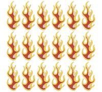 CABODYALS 20 pz Toppe di Fuoco Da Stirare Alla Rinfusa Arancione Rosso Fuoco Fiamma Toppa Da Ricamo Mini Cartone Animato Fiammata Cucire su Riparazione Distintivo Applique per Cucire Fare Giacche di S