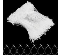 CABODYALS 2000 pz 125.5mm Etichette di Sicurezza per Prezzi con Perno di Bloccaggio A Scatto Etichette di Plastica per Appendere CHISusure Ad Anello Trasparenti Anelli Trasparenti Etichette di Sicurez