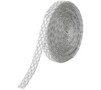 CABODYALS 3.28 m 10mm Rotolo di Nastro Autoadesivo con Strass Strisce di Cristallo Argentato Nastro A Catena Cintura Adesivi Scintillanti Nastri Rettangolari con Diamanti per Telefono Auto BOR