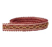 CABODYALS 5/8 pollice 15.86 iarde Treccia Rossa Passamaneria Intrecciata Cordoncino Treccia Pizzo Vintage Poliestere Tappezzeria Accessorio Decorativo Tenda Tessuto Nastro per Cucire Creazione Gioiell