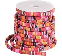 CABODYALS 9.14M Braccialetti Dells'Amicizia Rossi Corda Etnica Cordone Perline Nylon Boho Bohemia Tribale Intrecciato Rotondo Tessuto Corde per La Creazione di Gioielli Collane Europee Braccialetti Pe