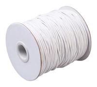 CABODYALS 91.4M 1.5MM Bianco Cordino di Cotone Cerato Morbido Rotondo Filo Cera Liscia Treccia Braccialetti Cordini Rotoli Alla Rinfusa con Bobina per Creazione Gioielli Cucito Perline Collane Macramè