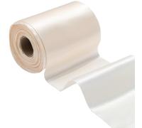 CABODYALS Circa 22 iarda 4 pollici Nastro di Raso Bianco Solido enorme Extra Largo Spesso Beige Double Face Tessuto Poliestere Nastri Alla Rinfusa per Cucito Creazione Artigianato Regalo Confezionamen
