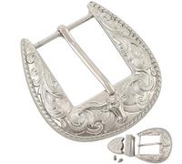 CABODYALS Kit di Sostituzione per Fibbie per Cinture In Argento con Ciondolo A Forma di Rettangolo Cerniera Triangolare Vite di Arresto Set di Fibbie Da Cowboy In Lega di Metallo Vintage per Borse Cin