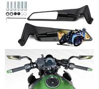 CABORIALLAN, Specchietti laterali retrovisori per moto, regolabili e girevoli a 360°, convertibili in aletta (8 mm, 10 mm)