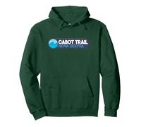 Cabot Trail Nova Scotia Logo Emblema - Cabot Trail Canada Felpa con Cappuccio, Unisex per Adulti, Verde Foresta, XXL
