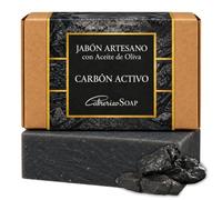 CABRERIZO SOAP Sapone Carbone di bambu dal profumo uomo - Sapone nero 125 g | Sapone solido corpo doccia e rasatura: Saponetta Viso al carbone attivo e bagnoschiuma solido (Idea regalo uomo compleanno)