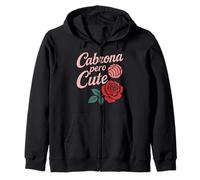 Cabrona Pero Carino Latina Chingona Mujer Chicana Chula Concha Felpa con Cappuccio