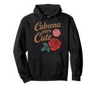 Cabrona Pero Carino Latina Chingona Mujer Chicana Chula Concha Felpa con Cappuccio