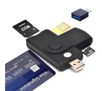 CAC - Lettore di smart card militare, 5 in 1, adattatore USB DOD militare SIM/SD/TF/ID/IC, compatibile con Windows, Linux/Unix, MacOS X