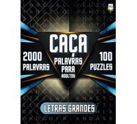 Caça Palavras Para Adultos - 2000 Palavras - 100 Puzzles - Letras Grandes: MEV Games