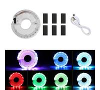 CaCaCook Luci del Mozzo della Ruota della Bicicletta Ricaricabili 7 Colori 15 modalità Luci della Bicicletta a LED Luci Colorate dei Raggi della Bicicletta per Avvertenze e Decorazioni di Sicurezza