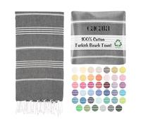 Cacala, Asciugamani Pure Series, Cotone, Black, 95 x 175 x 0.5 cm