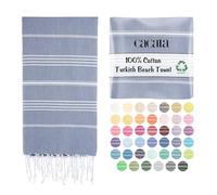 Cacala, Asciugamani Pure Series, Cotone, Grey Blue, 95 x 175 x 0.5 cm