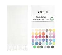 Cacala, Asciugamani Pure Series, Cotone, White, 95 x 175 x 0.5 cm