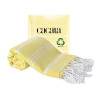 Cacala Asciugamano turco per il viso, 60 x 90 cm, pestemal, fouta, cucina, baby care, giallo chiaro