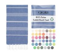 Cacala Pestemal Turkish Bath Towels 37" x 70" per Bath Hamam Sauna Gym Unisex TradeMarked by Night Blue