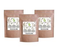 Cacao biologico, 3 x 800 g, cacao crudo, ideale come condimento, prodotto naturale senza additivi dal Perù/GreatVita