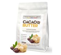 Cacao V Delta Burro Di Cacao Deodorato Alimentare e per Cosmesi 250g - Puro, Non Raffinato - Cheto, Paleo, Vegano, Senza Glutine - Per Dolci e Cioccolato - Antiossidanti, Acidi Essenziali