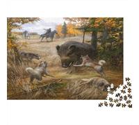 Caccia ai maiali selvaggi Puzzle 1000 Pezzi In Cartone Pressato, Un Puzzle Per Gioco Educativo Sfida, Ideale Per Hobby Invernale, Regalo Per Coppie 70x50cm/1000pcs