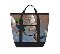 Caccia alle anatre germani reali Anatre germani reali,Borsa porta pranzo grande capacità isolata per donne e uomini, lavoro, picnic, viaggi