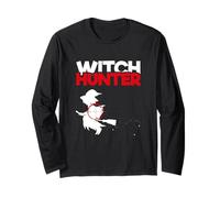 Caccia alle Streghe Halloween Stregoneria Amante Divertente Cacciatore di Streghe Maglia a Manica