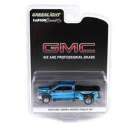Caccia Blu Cromo ~ 1/64 2022 GMC Sierra 3500HD Pro Dually Diecast Exc 51562-B