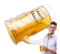 Caccia di birra per congelatore, tazza di birra di novità, fusting ha, interazione istantanea e tazza di birra a doppio strato birra a doppia parete, progettata per ricreare l'aspetto di una pinta