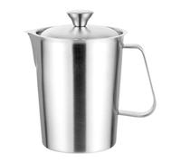 Caccia Di Di Latte - Di Schiuma In Acciaio Inox 2L Per Caffè E Arte Del Caffè Con Latte | Tazza Di Misurazione Portatile Per Bevande Spumose, Cappuccini, Brunches, Cucine E Caffetterie