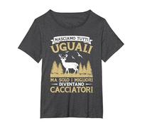 Caccia Divertente Solo I Migliori Diventano Cacciatori Maglietta, Donna Plus-Size, Grigio Scuro, 4X