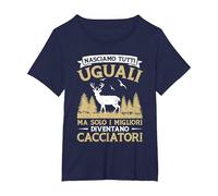 Caccia Divertente Solo I Migliori Diventano Cacciatori Maglietta, Donna Plus-Size, Navy, 5X